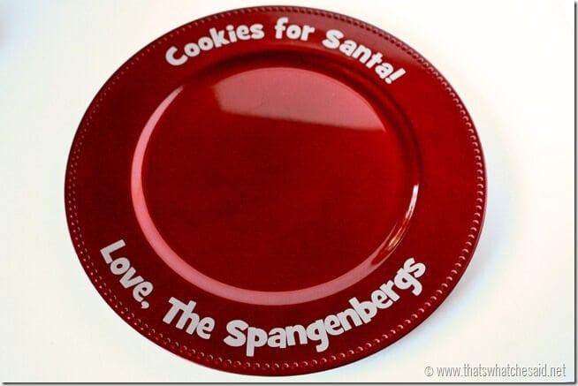 Personalized Cookies for Santa Plate at thatswhatchesaid.net