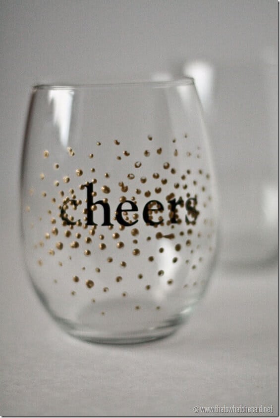  DIY Dot Wine Glasses 4