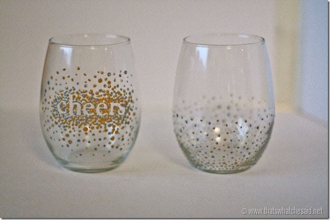  DIY Dot Wine Glasses 6