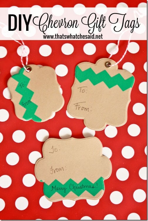 DIY Handmade Chevron Gift Tags at thatswhatchesaid.net