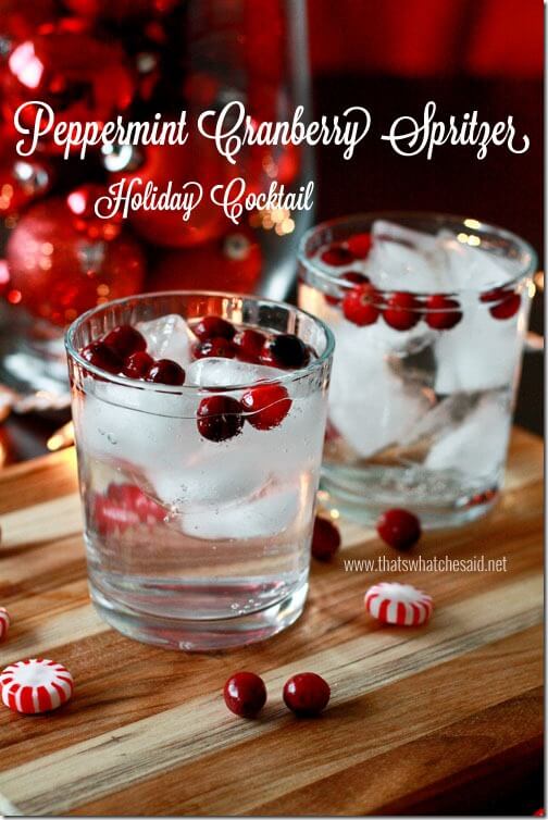 Peppermint Cranberry Spritzer – That's What Che Said...
