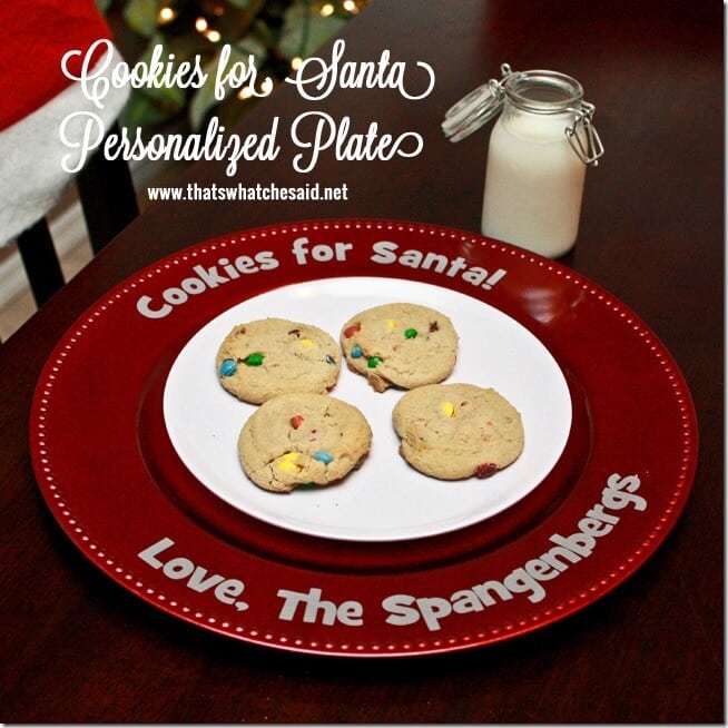 Personalized Cookies For Santa Plate at thatswhatchesaid.net_