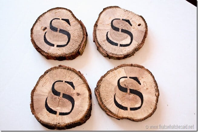 Personalized Wood Slice Coasters