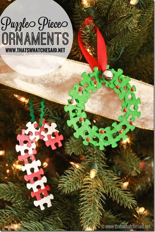 Puzzle Piece Ornaments at thatswhatchesaid.net