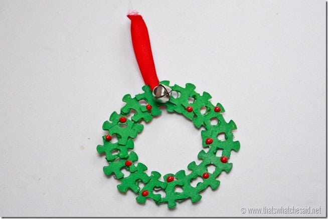 Wreath Puzzle Piece Ornament