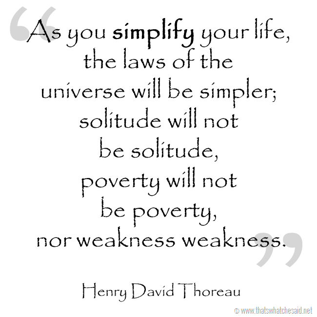 My word for 2014 - Simplify at thatswhatchesaid.net