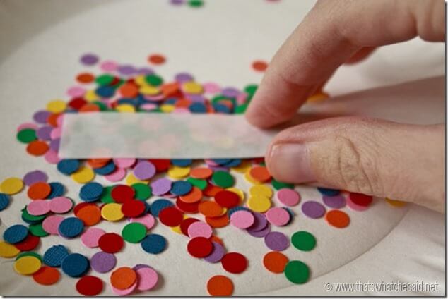 How to make your own Confetti Tape at thatswhatchesaid.net