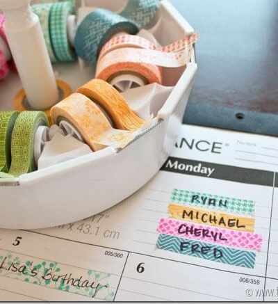 Organize with Washi Tape at thatswhatchesaid.net