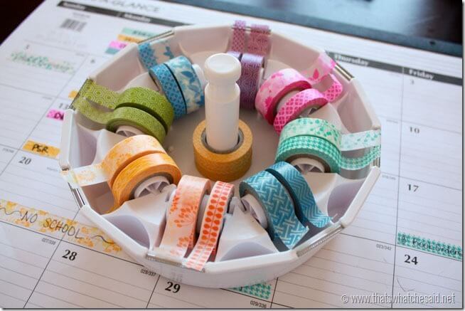 Organize with Washi Tape at thatswhatchesaid.net