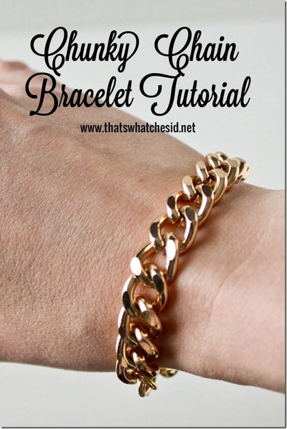 Chunky Chain Bracelet Tutorial at thatswhatchesaid.net