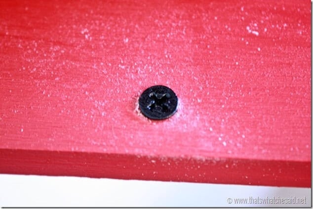 DIY Book Ledge - Countersink Screw