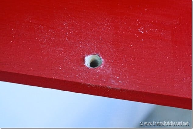 DIY Book Ledge - Countersink hole (2)