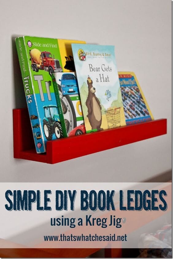 How to use a Kreg Jig to make DIY Book Ledges at thatswhatchesaid.net