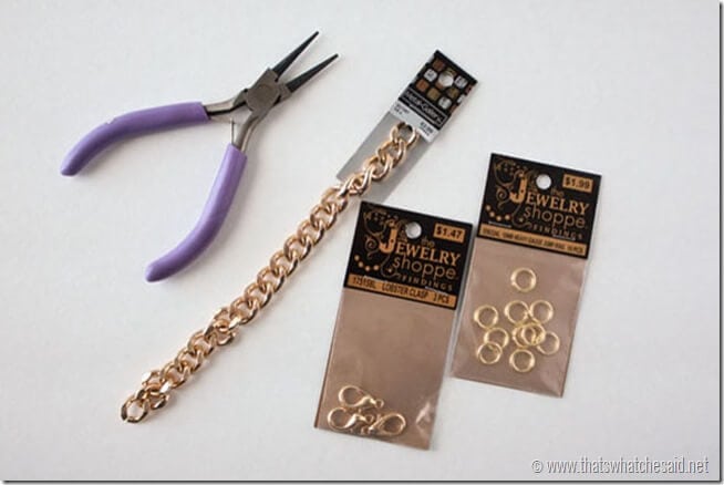 DIY Chunky Chain Bracelet Supplies
