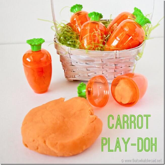 Easter Carrot Play-doh at thatswhatchesaid.net