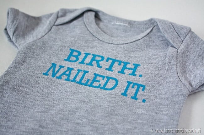 Birth. Nailed It. Funny Baby Onesie