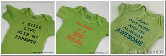 Funny Saying on Baby Onesies at thatswhatchesaid.net