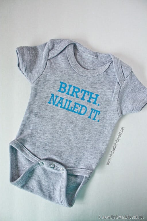 Make your own Newborn Onesie that's funny and trendy!