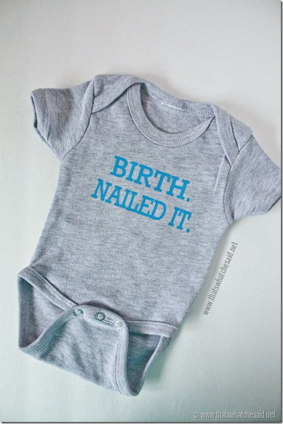 Birth Nailed It Onesie + Free Cut File