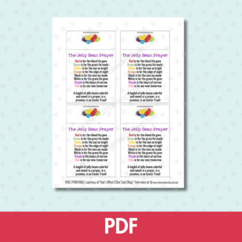 Shop Listing for Jelly Bean Prayer Printable