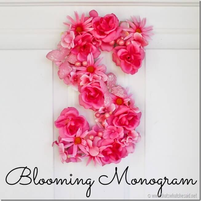 Blooming Monogram Door Hanging at thatswhatchesaid.net