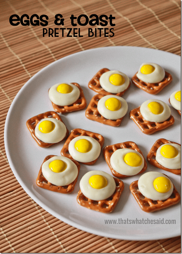 Eggs & Toast Pretzel Bites! A fun play on the sweet and salty mix!