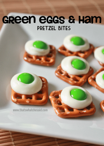 Green Eggs & Ham Pretzel Bites