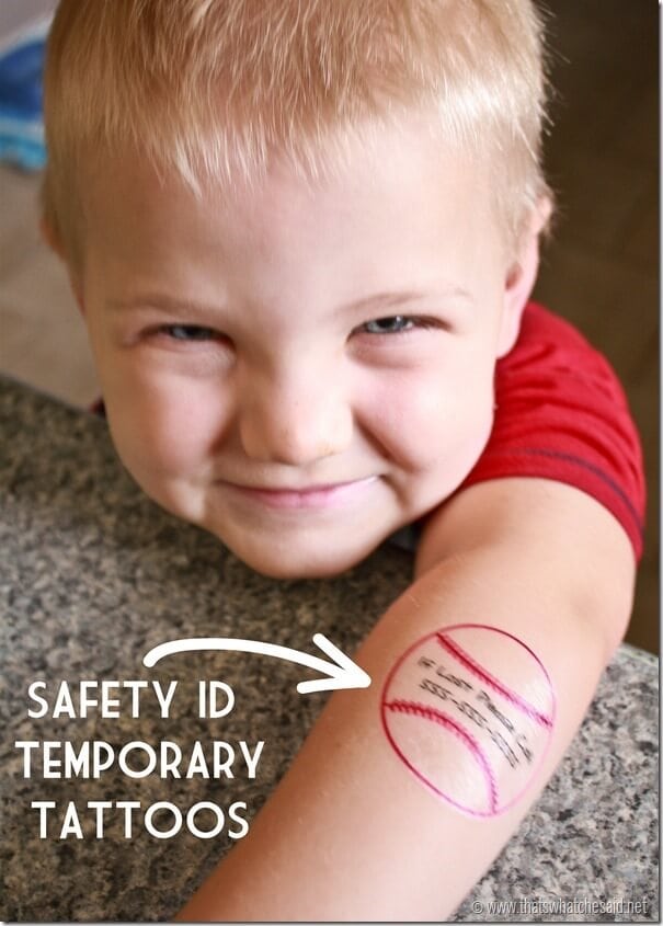 Temporary Tattoos - Safety ID