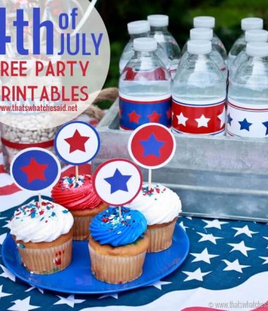 4th of July Free Party Printables at thatswhatchesaid.net