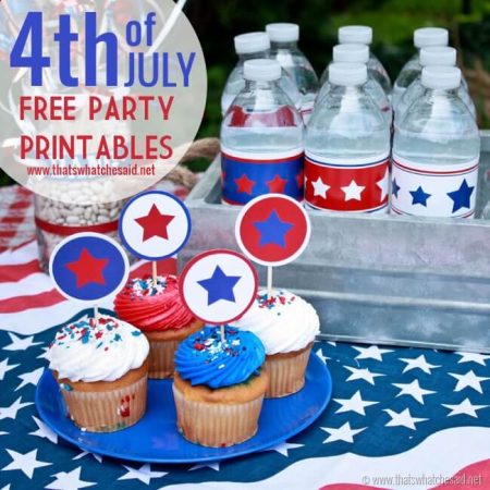 4th of July Free Party Printables at thatswhatchesaid.net