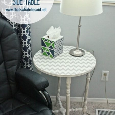 Chevron-Stenciled-Side-Table-at-thatswhatchesaid.net