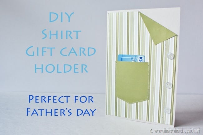 DIY Shirt Gift Card Holder at thatswhatchesaid.net