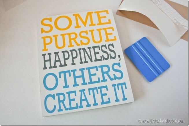 Happiness Plaque + Free Cut File