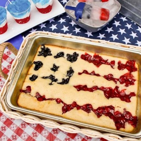Patriotic One Pan Flag Cake from thatswhatchesaid.com