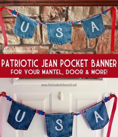 Patriotic Jean Pocket USA Banner at thatswhatchesaid.net