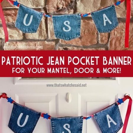 Patriotic Jean Pocket USA Banner at thatswhatchesaid.net