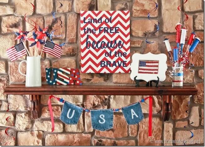 Patriotic Mantel at thatswhatchesaid.com