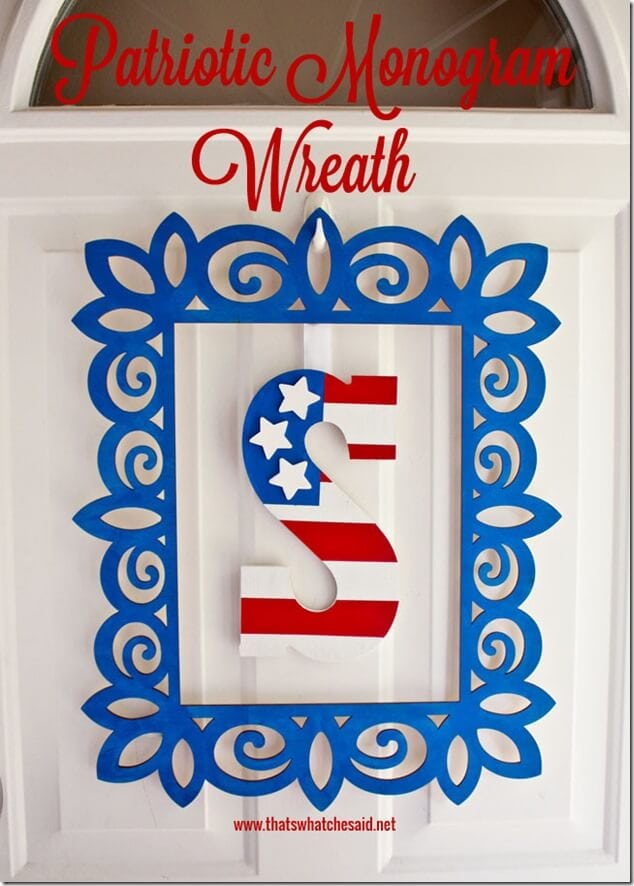 Patriotic Monogram Wreath