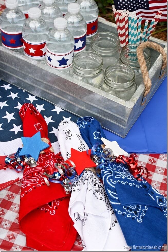 Red White & Blue Napkin Rings at thatswhatchesaid.com