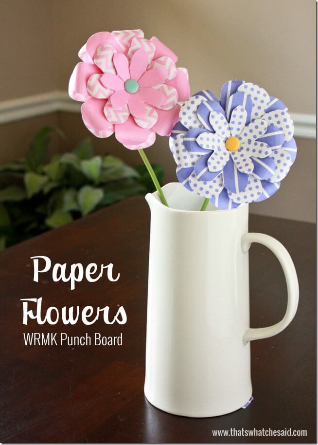 Paper Fowers using Flower Punch Board at thatswhatchesaid.com