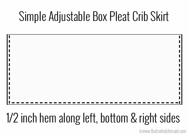 Simple Box Pleat Crib Skirt Hems