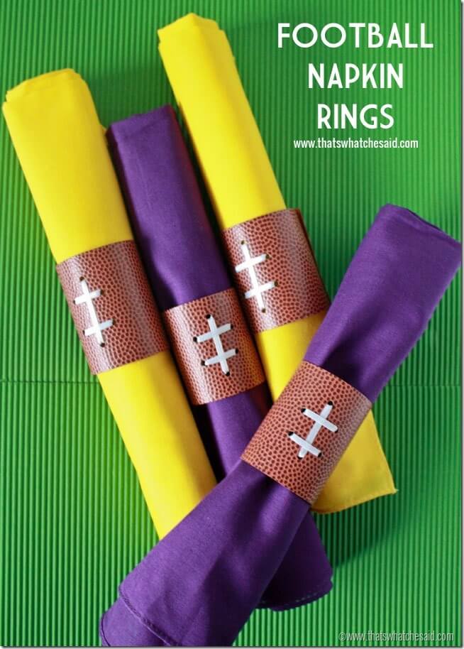 Football Napkin Rings 2