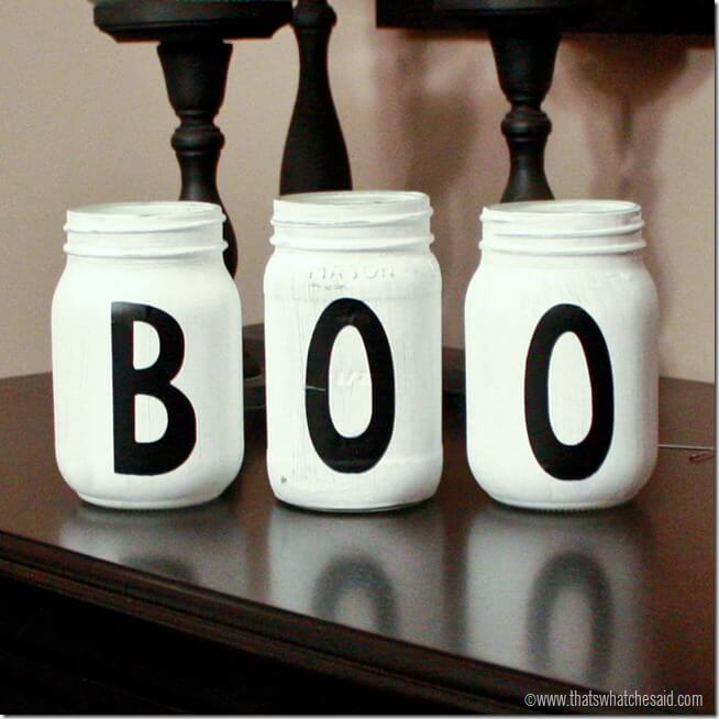 Boo Halloween Mason Jars