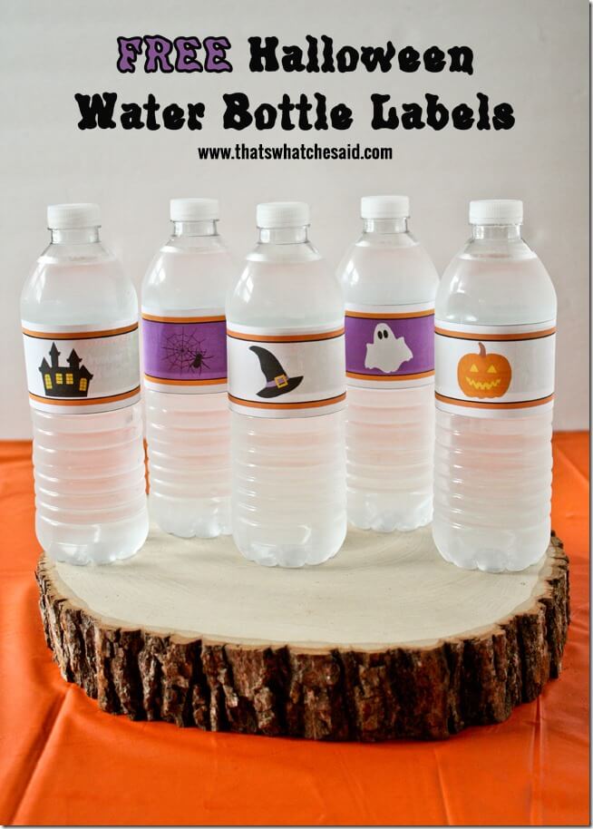 Free Halloween Water Bottle Labels at thatswhatchesaid.com