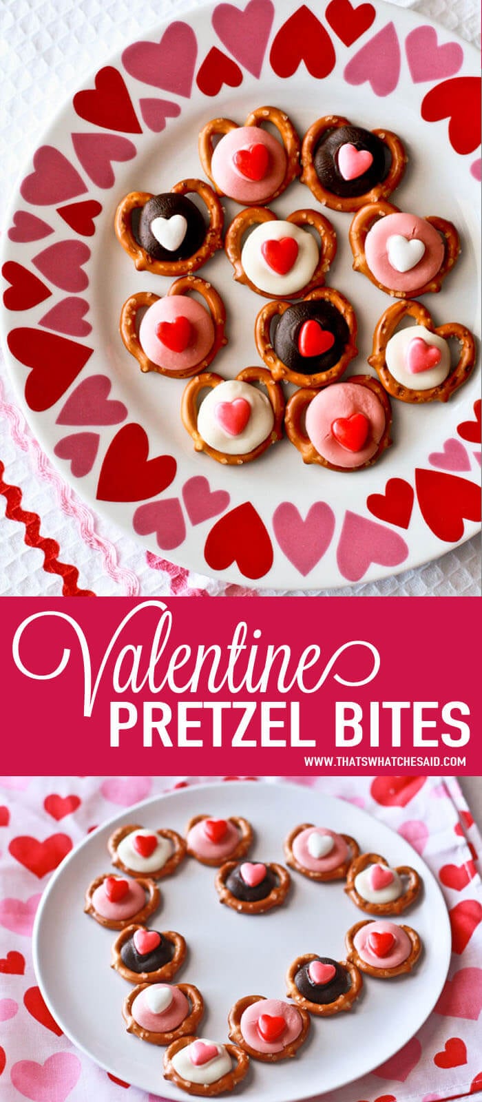Easy Valentine Pretzel Bites at www.thatswhatchesaid.com