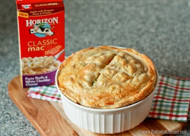 Horizon Mac & Cheese Pot Pie Recipe at thatswhatchesaid.net Horizon Mac & Cheese Pot Pie Recipe at thatswhatchesaid.net