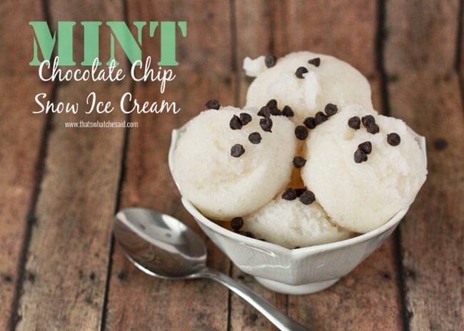 Easy Mint Snow Ice Cream Recipe
