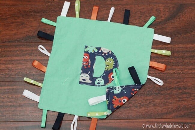 Easy Taggie Blanket 6