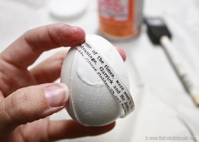 How to Make Book Page covered easter eggs