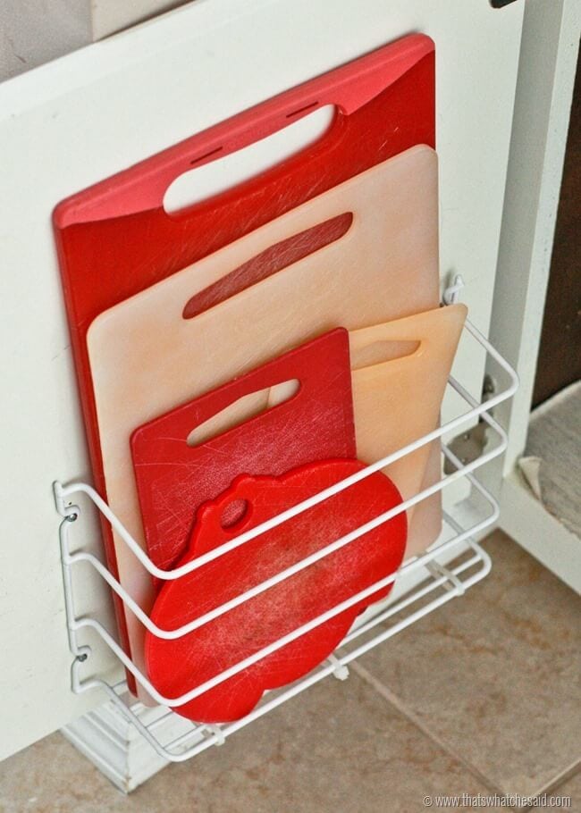 How to store cutting boards in a small kitchen at thatswhatchesaid.com